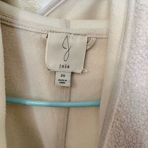 Joie Cream Sherpa Hoodie Robe - 2X